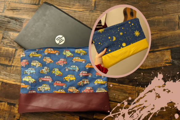 DIY Laptophoes met rits maken